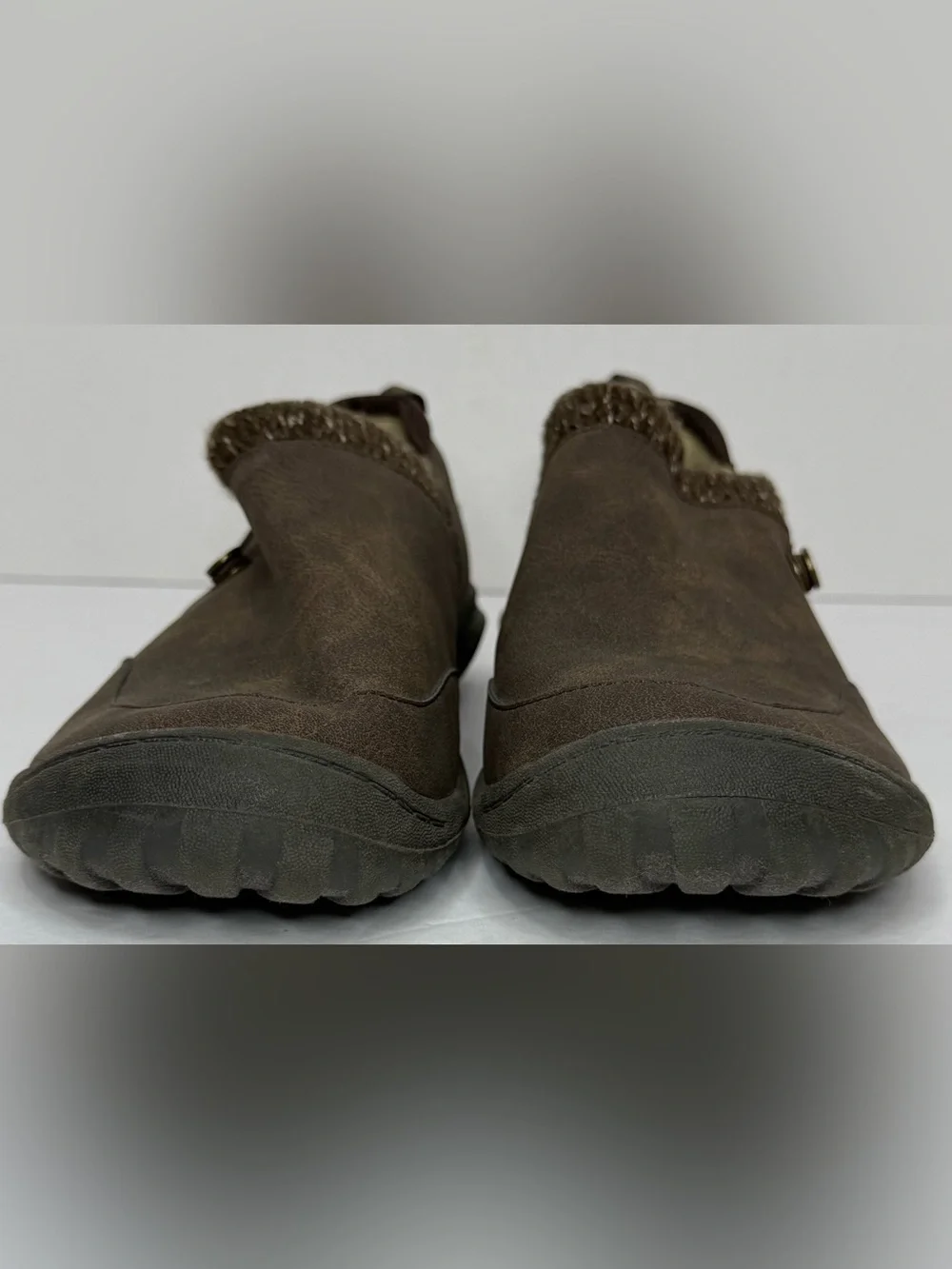 JSPORT Brown Slip On Comfort Shoes Memory Foam 7.5 NWT